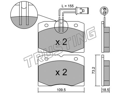 Тормозные колодки TRUSTING дисковые 0530