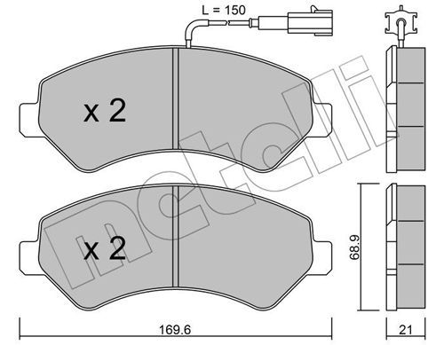 

Тормозные колодки METELLI дисковые 2207092