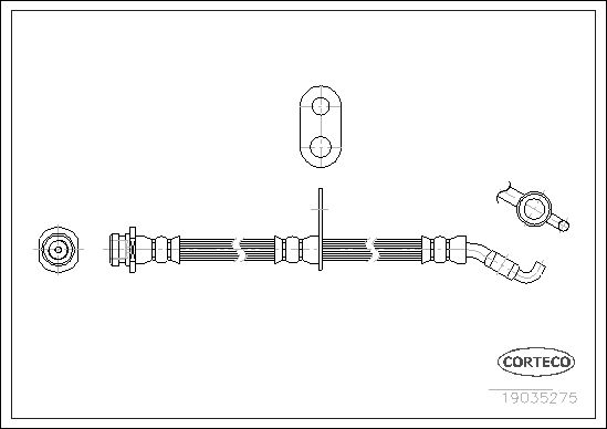 фото Шланг тормозной системы corteco 19035275