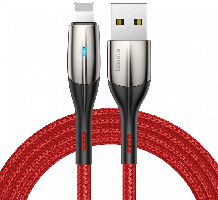 фото Кабель baseus horizontal data cable lightning 2м red (calsp-c09)