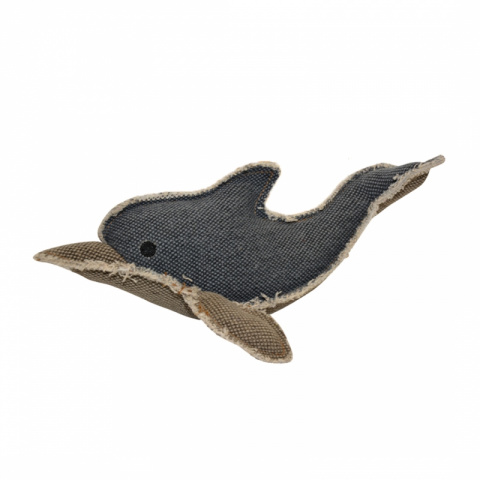 Мягкая игрушка для собак Duvo+ Серый дельфин, серый, длина 26 см