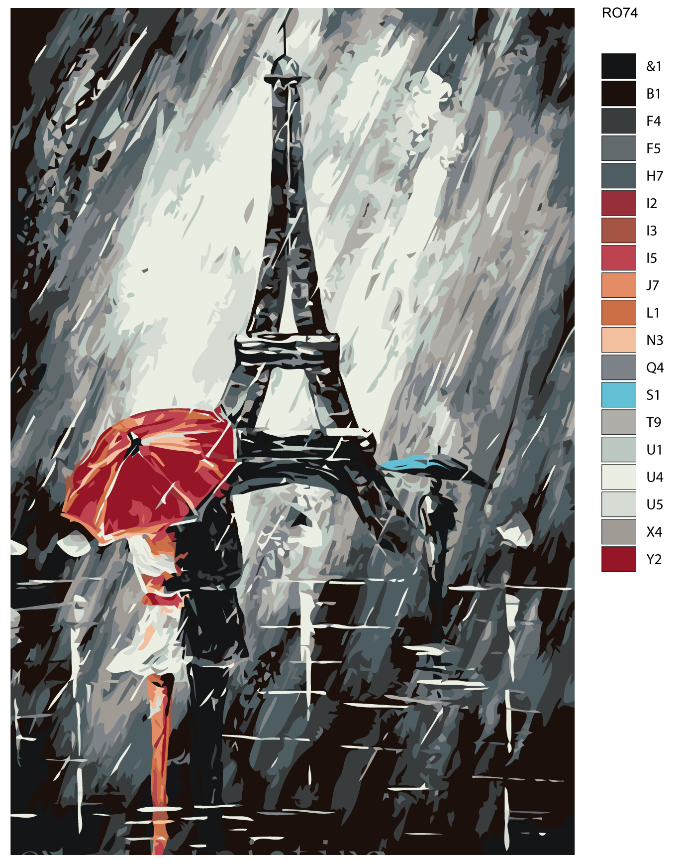 

Картина по номерам, 40 x 60, RO74, RO74