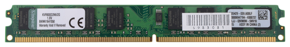 

Оперативная память Kingston 2Gb DDR-II 800MHz (KVR800D2N6/2G), ValueRAM