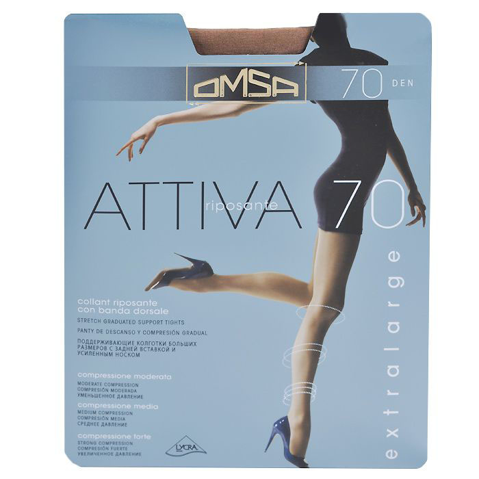 

Колготки Omsa ATTIVA 70 XXL / Camoscio (Темный загар) / 6 (XXL), ATTIVA