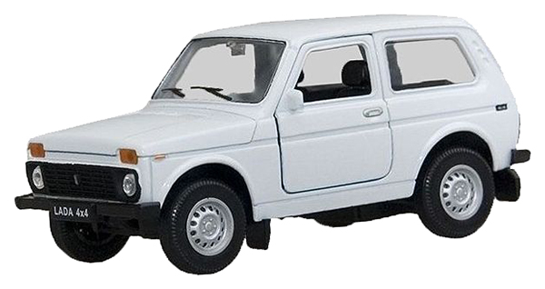 

Модель машины 1:34-39 LADA 4x4 Welly 42386, Белый;черный