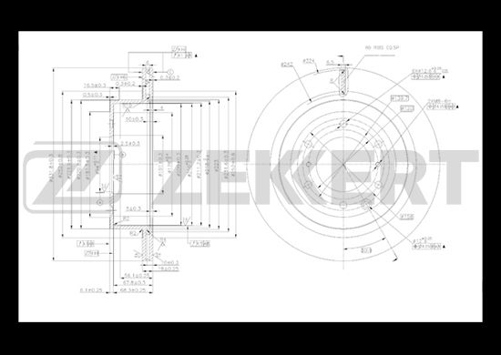 фото Тормозной диск zekkert bs-5434