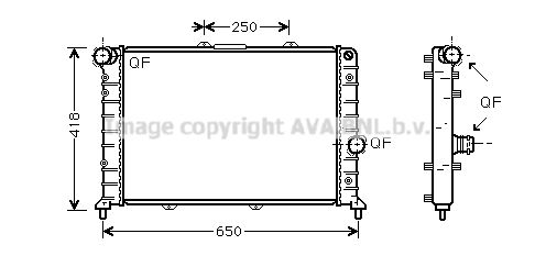 

Радиатор охлаждения двигателя AVA QUALITY COOLING LC2079