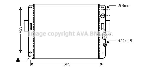 

Радиатор охлаждения двигателя AVA QUALITY COOLING IV2061