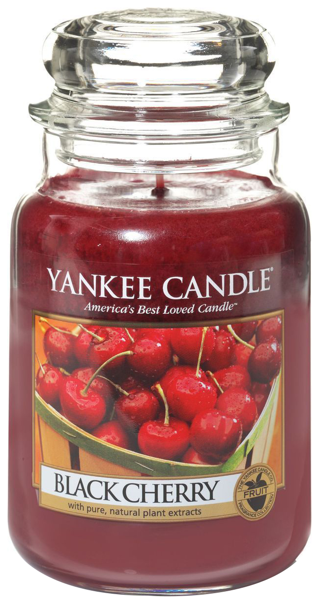 фото Ароматическая свеча yankee candle black cherry large jar candle