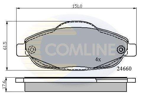 

Комплект тормозных колодок, дисковый тормоз COMLINE CBP01765