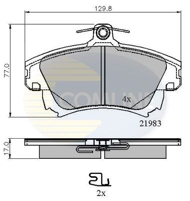 

Комплект тормозных колодок, дисковый тормоз COMLINE CBP3813