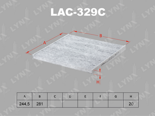 

Фильтр салона LYNXauto LAC-329C