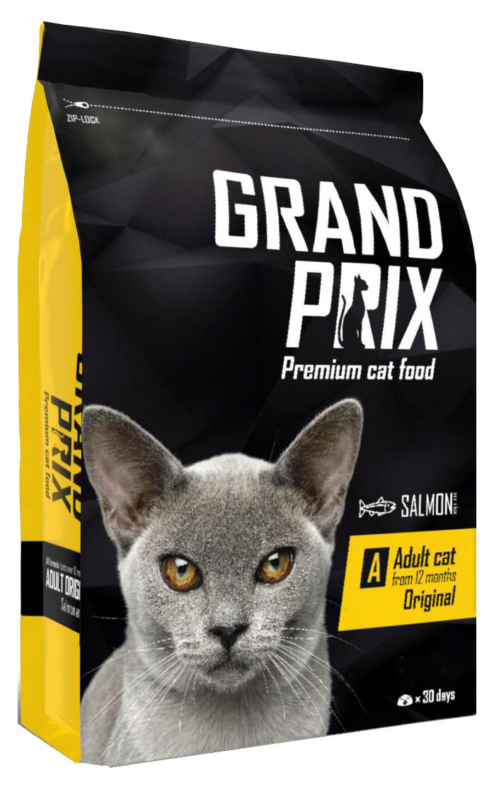 фото Сухой корм для кошек grand prix adult original, лосось, 8кг