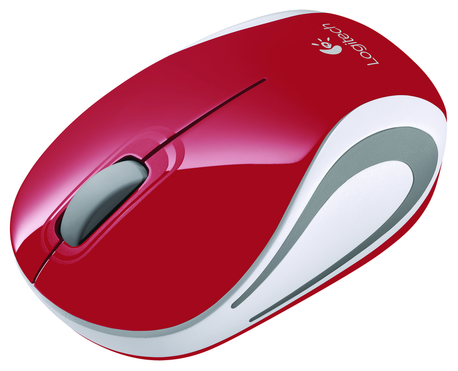 Проводная/беспроводная мышь Logitech M187 White/Red (1000184871)