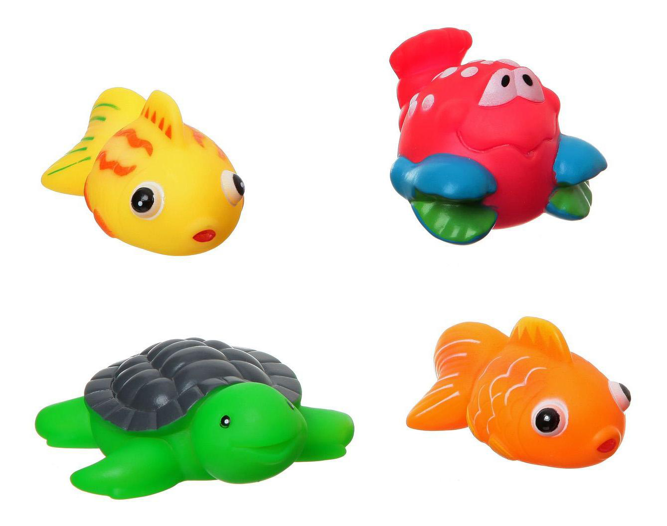 

Игр. наб. для купания, Bondibon рыбки, рак, черепаха, ВВ1397