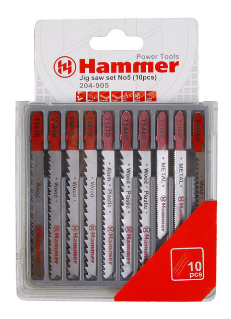 Набор пилок для лобзика Hammer Flex 204-905 JG WD-PL-MT (30576)