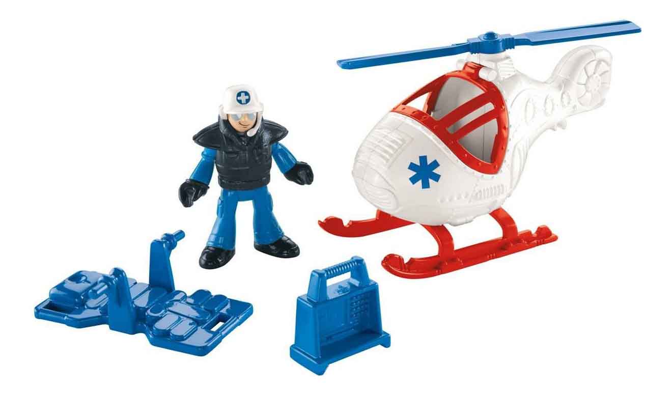 Купить Базовый игровой набор Mattel Городские спасатели City Helicopter and Medic CJM55 X7614, Imaginext,