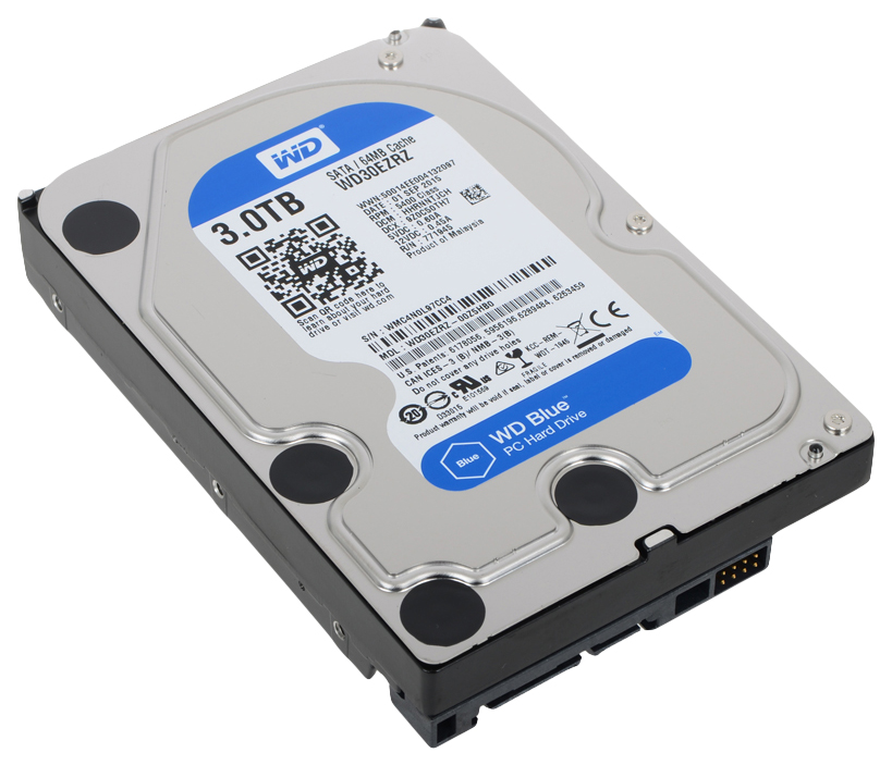 фото Внутренний жесткий диск western digital blue 3tb (wd30ezrz)