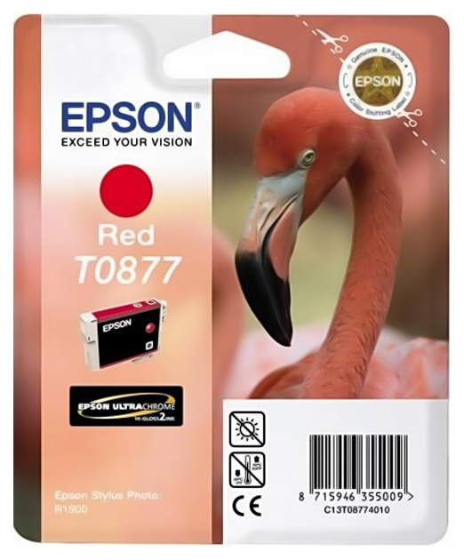 

Картридж для струйного принтера Epson C13T08774010, красный, оригинал, t0877