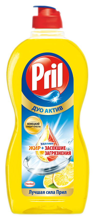 фото Средство для мытья посуды pril дуо актив лимон 450 мл
