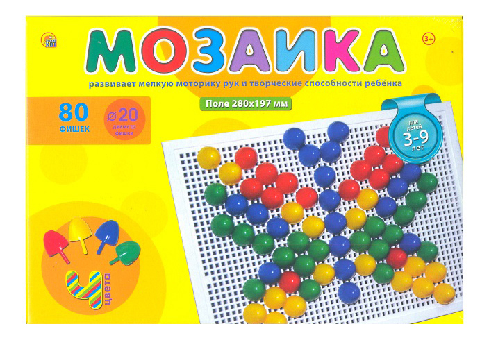

Мозаика Рыжий кот Пластиковая 80 фишек, 20 мм, Пластиковая