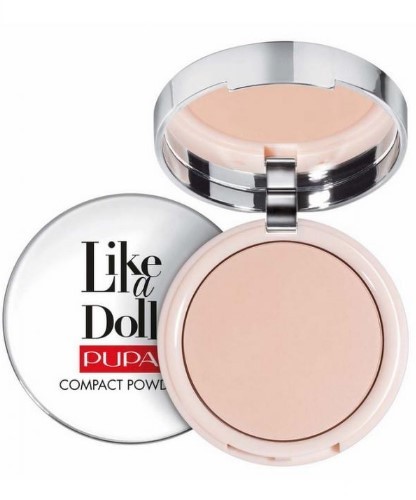 защитная пудра с кистью натуральный powder me spf30 refillable brush nude Компактная пудра PUPA Like A Doll Compact Powder 002- Sublime Nude