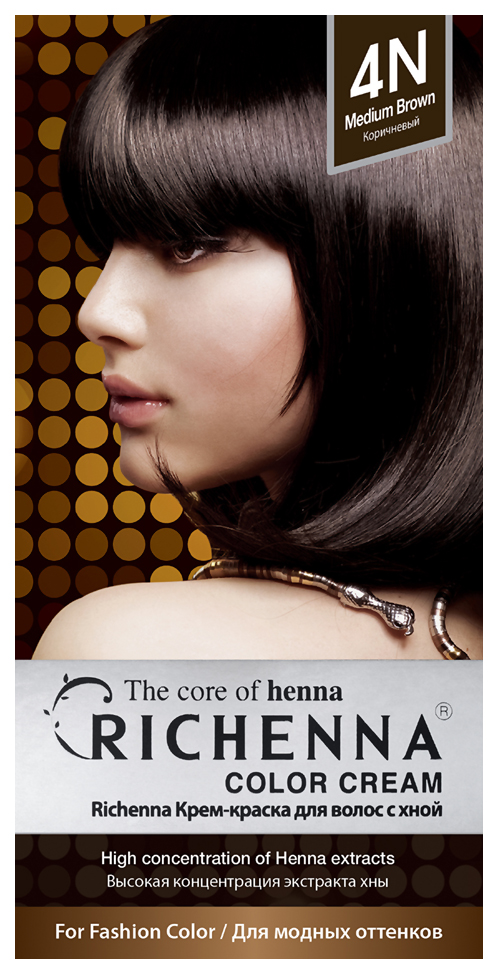 Краска для волос RICHENNA Color Cream 4N Brown