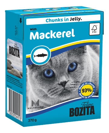 фото Консервы для кошек bozita feline chunks in jelly, с скумбрией в желе, 370г