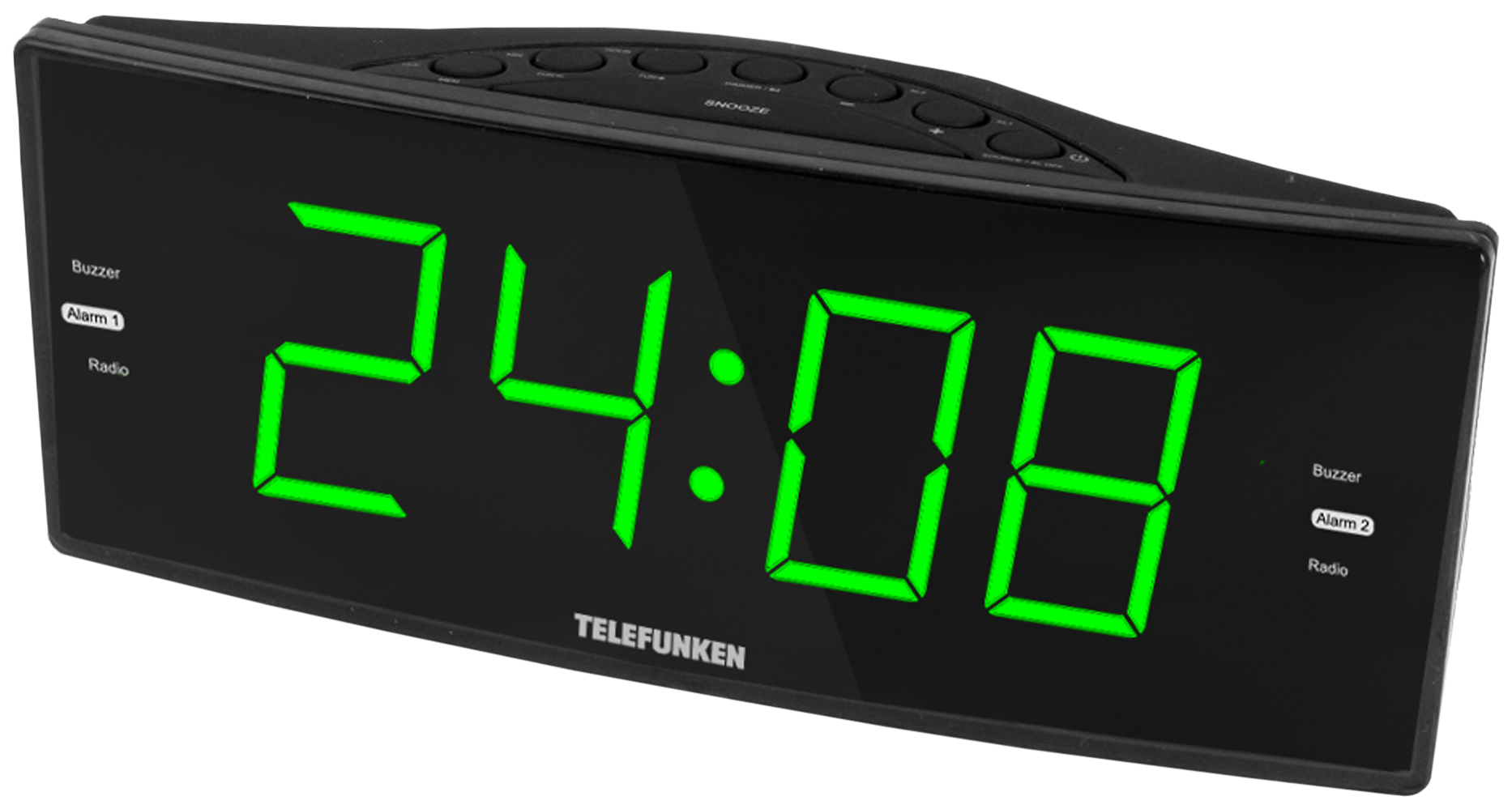 фото Радио-часы telefunken tf-1587 black/green