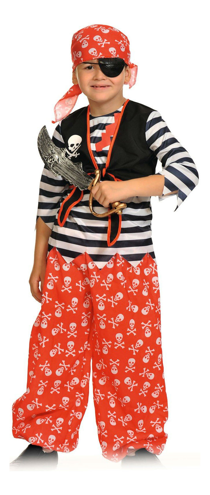 фото Карнавальный костюм карнавалофф пират, цв. красный р.128
