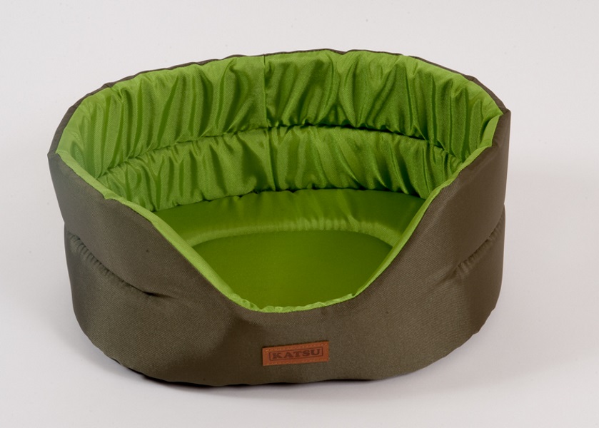 

Лежанка для кошек и собак Katsu 46x52x19см коричневый, зеленый