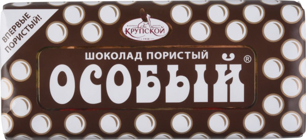 фото Шоколад пористый темный фабрика имени крупской особый 80 г кф крупской