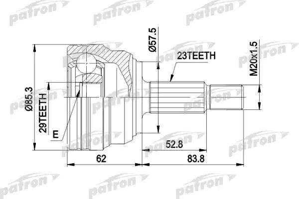 Шрус PATRON PCV1317