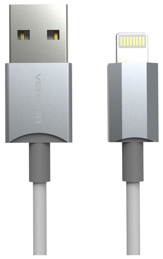 фото Кабель vention vai-c02-w100 usb 2,0 am/lightning 8m с