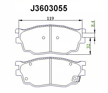 Тормозные колодки NIPPARTS дисковые J3603055