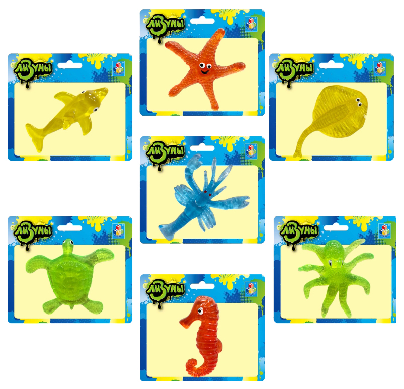 

Лизун 1TOY Мелкие пакости Животные 6 шт
