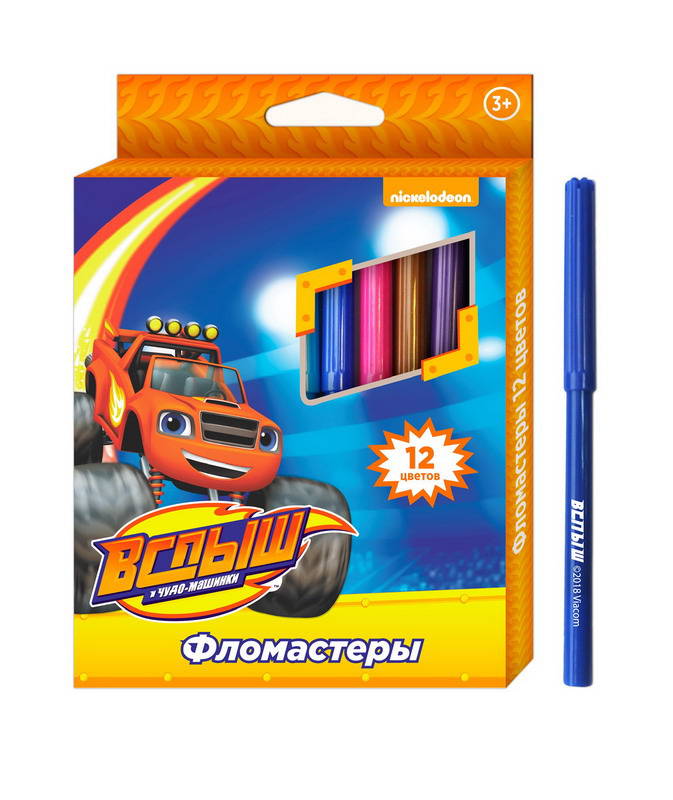 

Фломастеры 12 цветов Вспыш
