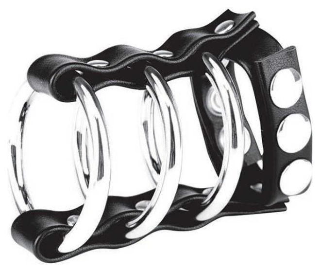 Генитальная сбруя BlueLine Triple Metal Cock Ring Cockring Penisring