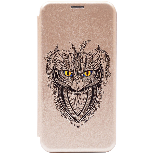 

Чехол Gosso Cases для Huawei Y7 (2019) Gold «Grand Owl», Золотистый