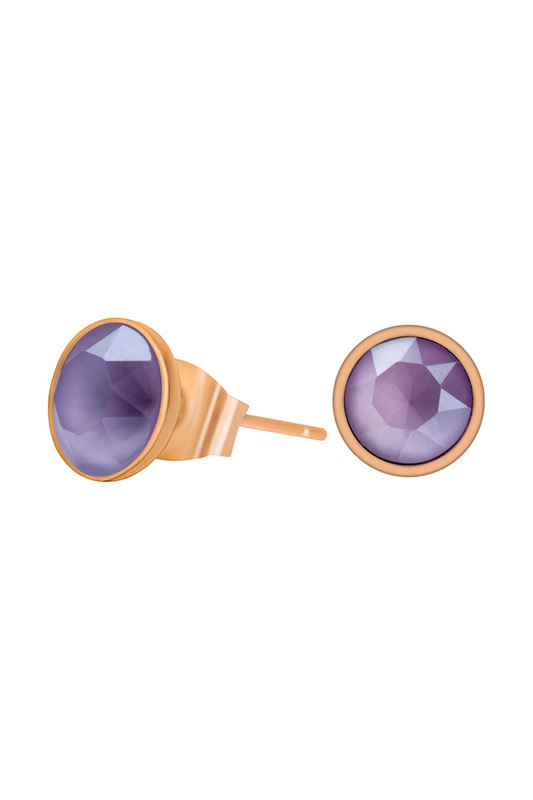 

Пусеты женские Fiore Luna SWE298.10 фиолетовые/золотистые, SWE298.10