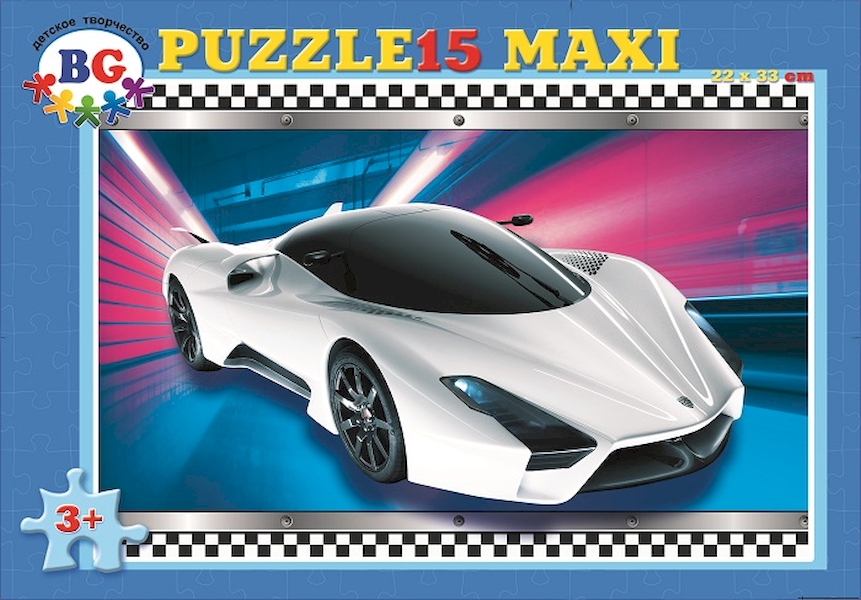 

Пазлы 15 эл. SUPER CAR бол.