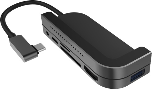 

Адаптер Deppa USB Type-C-HDMI/USB A/USB Type-C/SD/MicroSD, M-F Black (73123), Черный