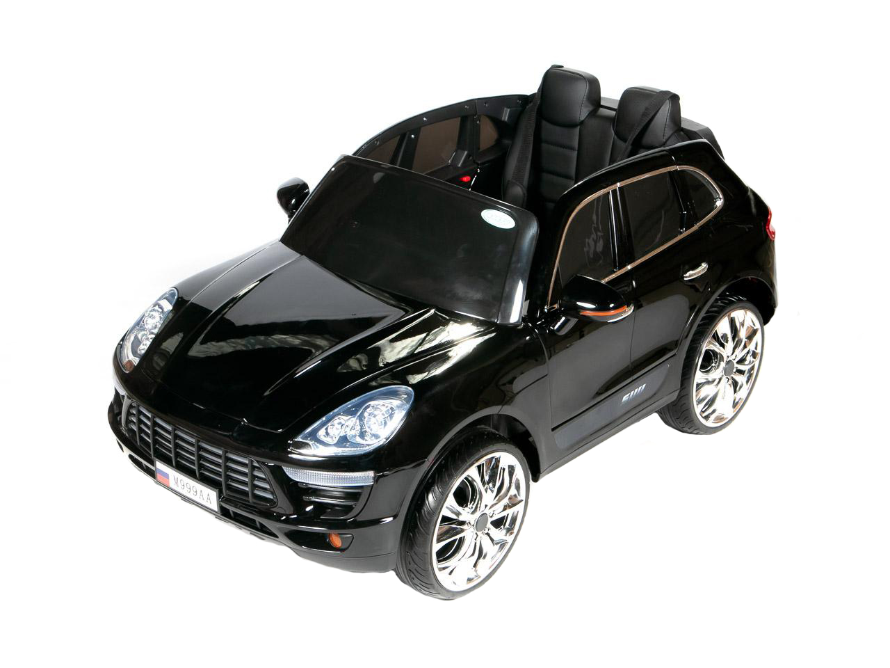 Детский электромобиль Barty М999АА (Porsche Macan), Чёрный электромобиль rivertoys porsche panamera a444aa vip