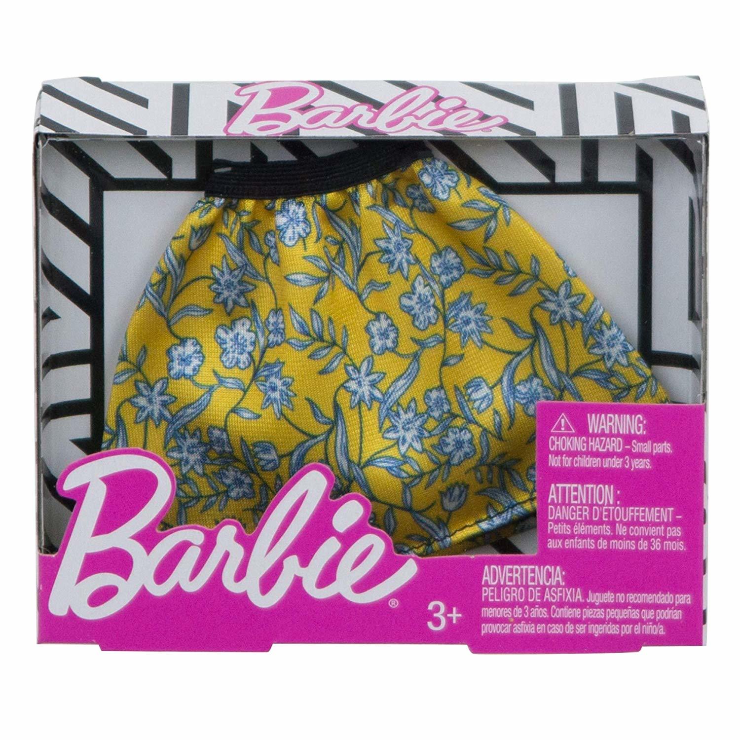 фото Одежда для кукол barbie желтая юбка fxh86