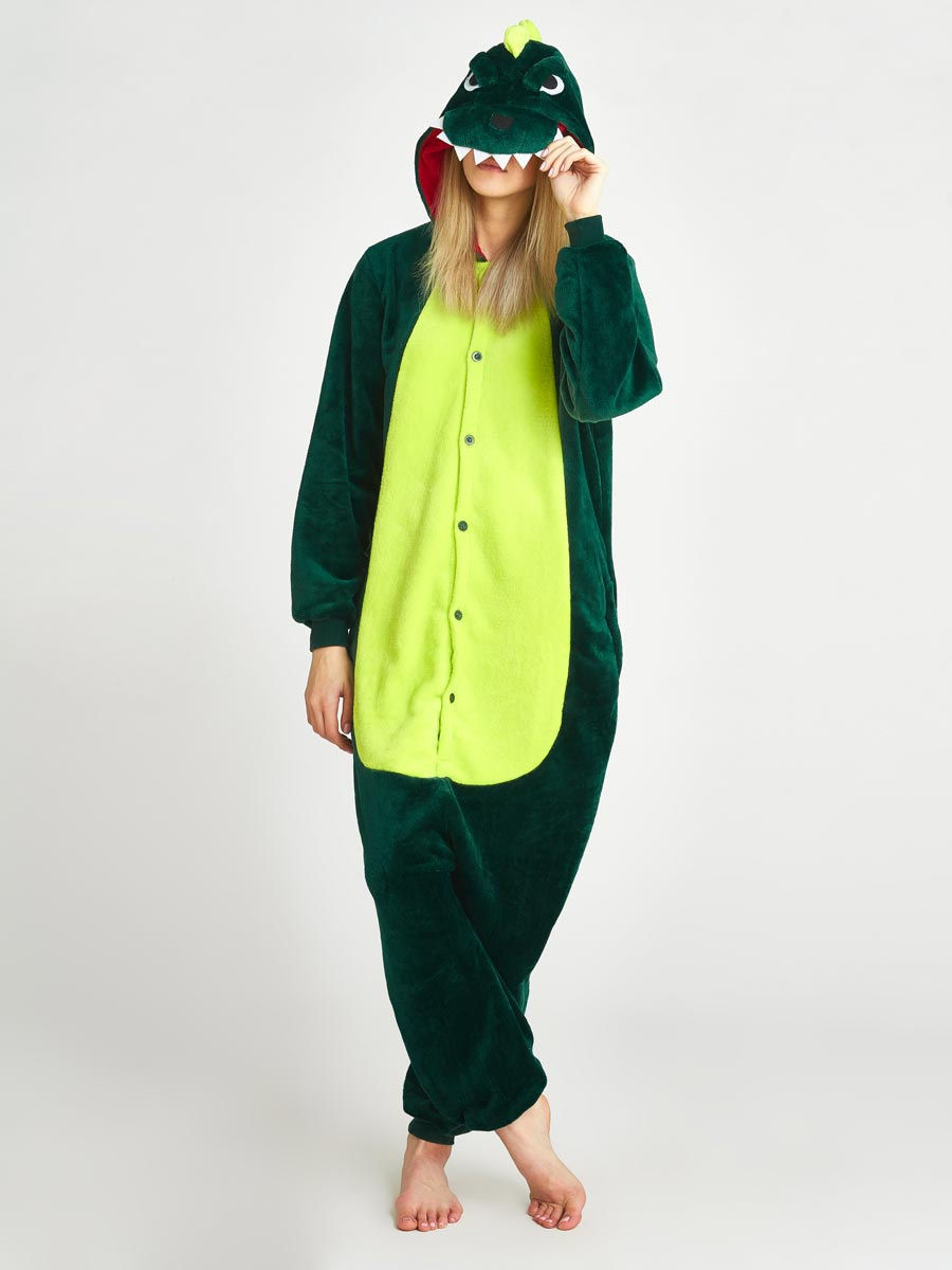 

Кигуруми унисекс BearWear Динозавр зеленый 44 RU, Динозавр