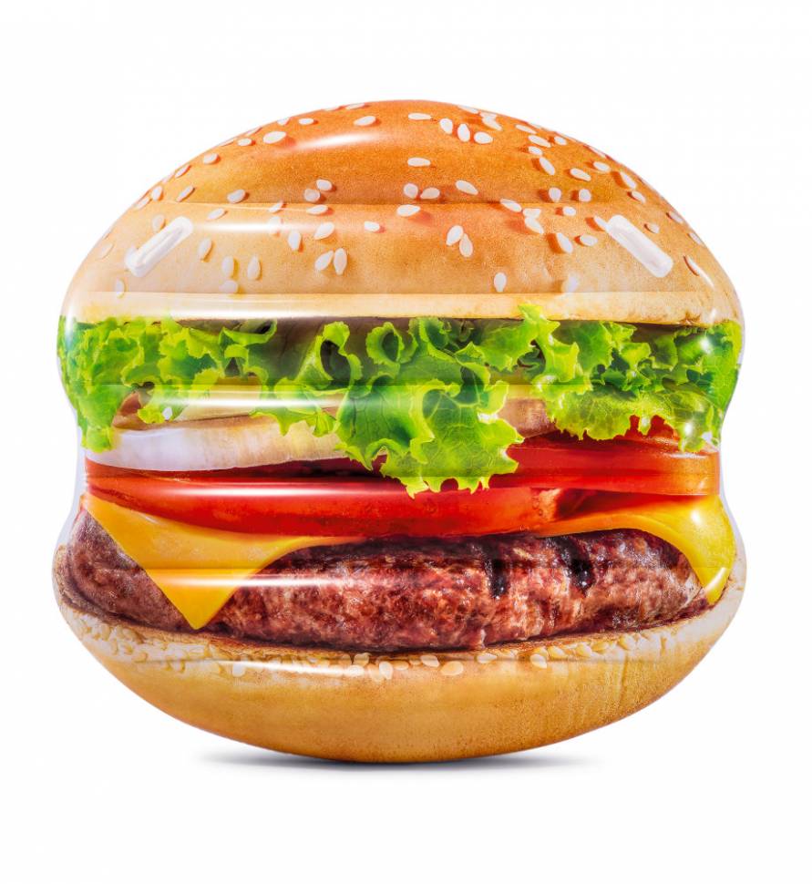 фото Надувной матрас intex hamburger island 58780 145х142см