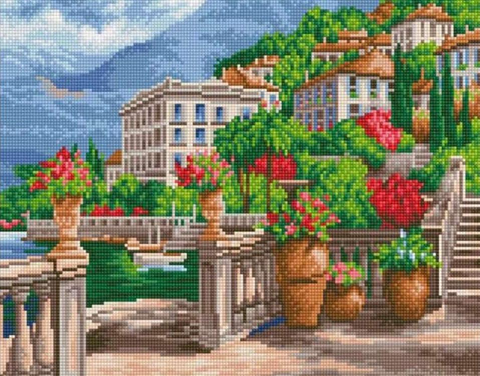 

Алмазная вышивка Цветной Набережная, 40x50 см, Набережная