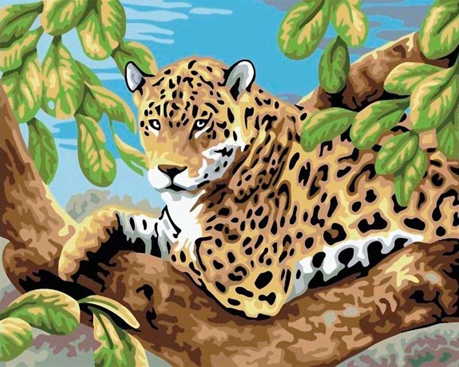 

Картина по номерам Color Kit Леопард на ветвях, 40x50, Леопард на ветвях