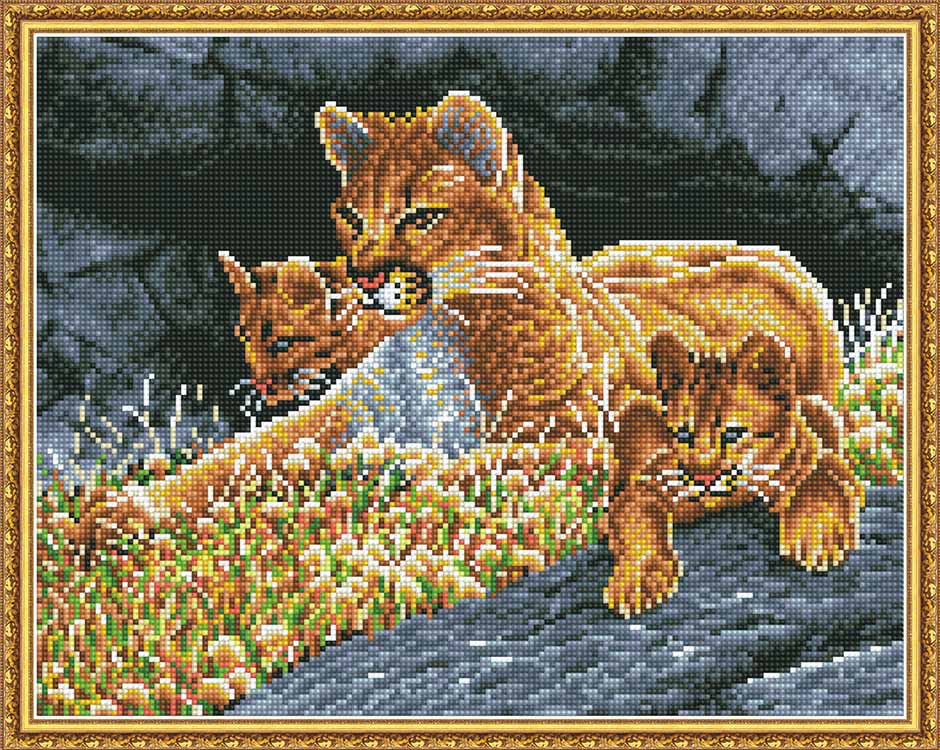 

Алмазная вышивка Самоцветы Урок наблюдательности, 40x50 см, Урок наблюдательности