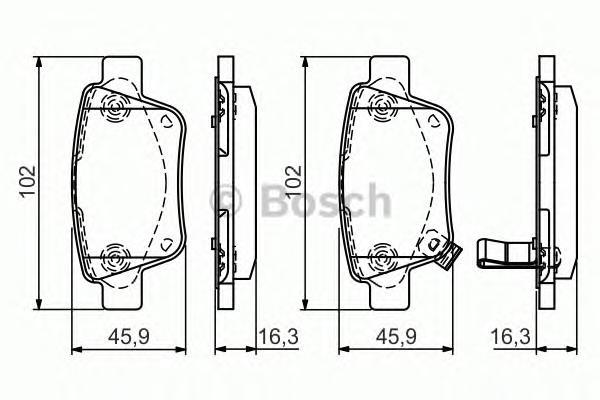 

Комплект тормозных колодок BOSCH 0986495073